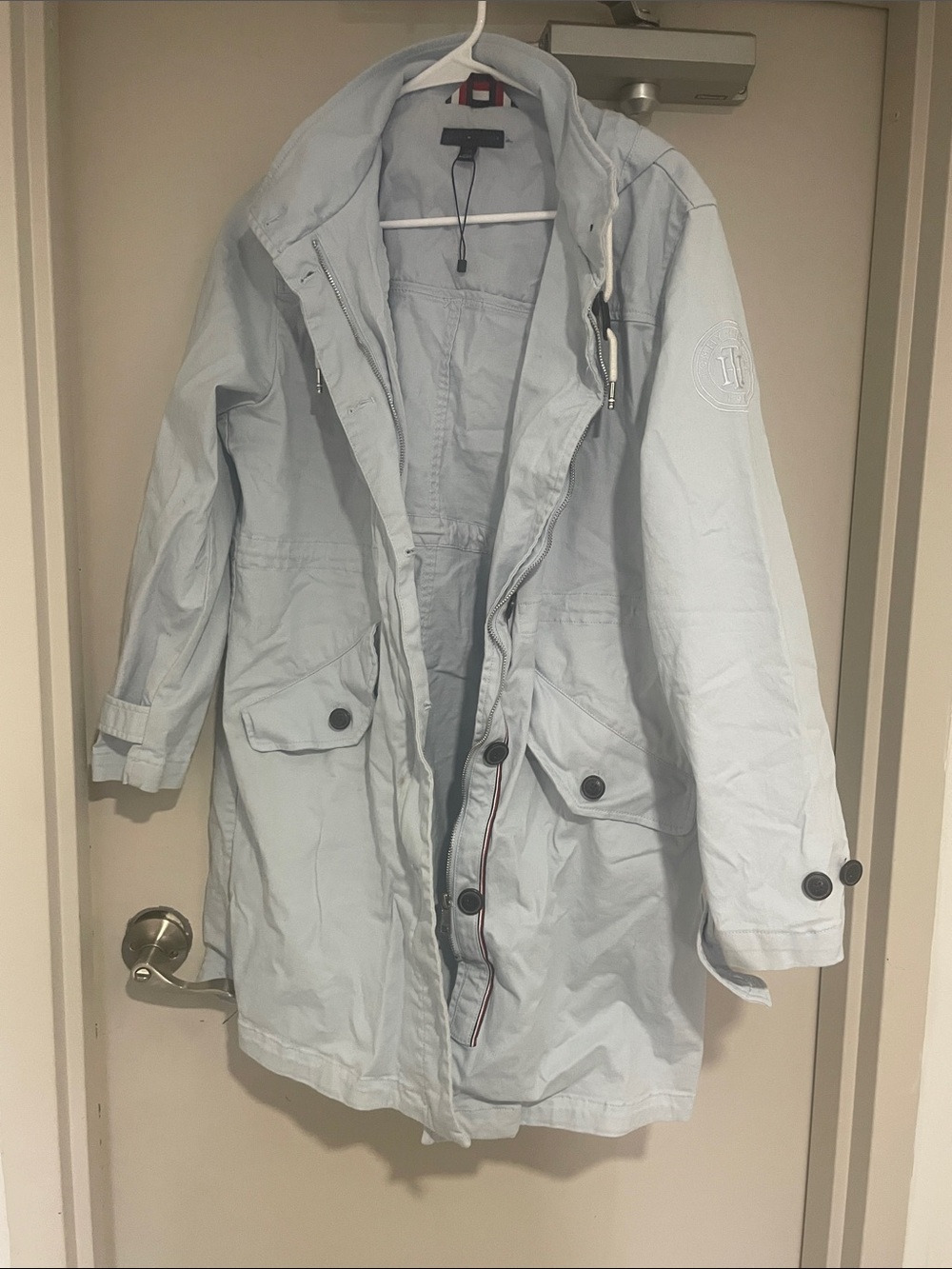 Tommy Hilfiger Light Blue Trench Coat